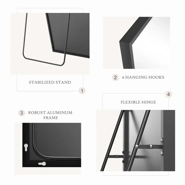 Mirta Rectangle Metal Full Length Mirror